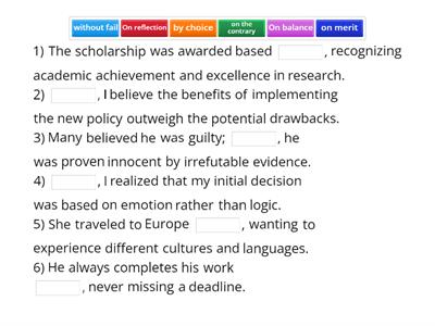 Prepositional phrases