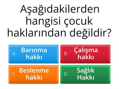 çocuk hakların 4. sınıf