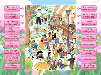 Spring, Warm up, Present Continuous (english._.kids)