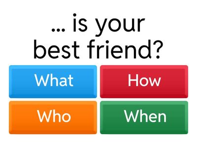 Question Words - Review for Marcos