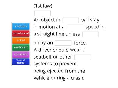 Notes: Newton's "3 Laws of Motion"