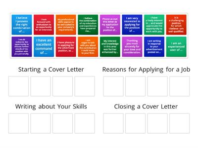 Cover Letter phrases