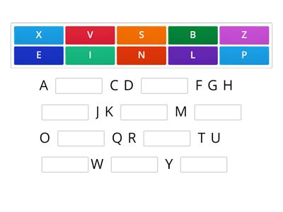  Completar as letras do ALFABETO