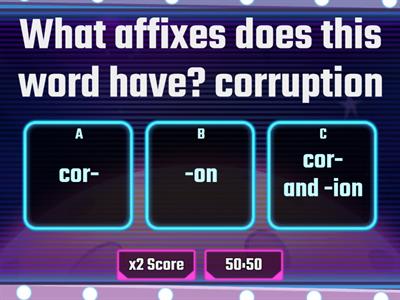 rupt, tract and form affixes