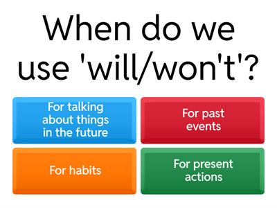 A2 Will future quiz - rules