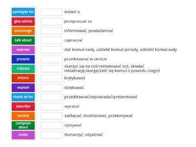 Verbs - listening - extended matura