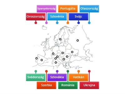 Európa országai/2 (közép érettségi követelmény)