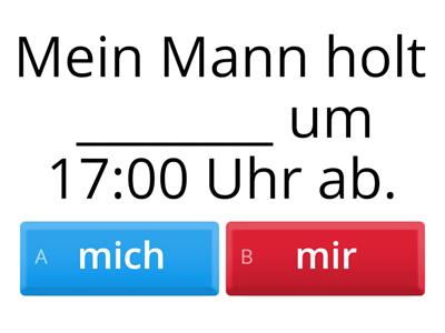 Verben mit Akkusativ und Dativ  A1