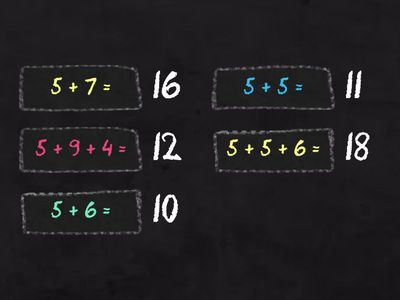 Bảng cộng 5 có nhớ