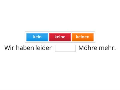  kein/keine/keinen