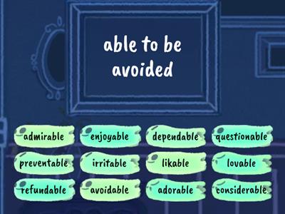 VOCABULARY: 'able'