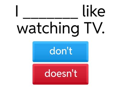 present simple negative