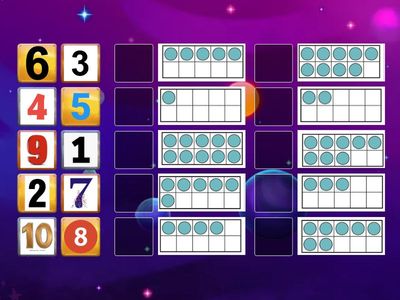 Trò chơi Nối số tương ứng với khung 10 ô