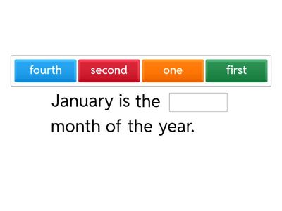 Cardinal, ordinal numbers and Months