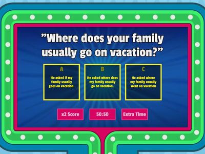 Reported Speech (Questions) (b)