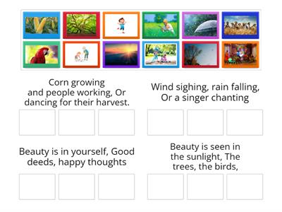 Beauty can be seen, heard and felt in...