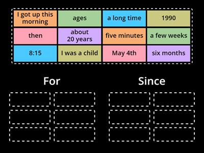 INU6101 - CHOOSE FOR OR SINCE