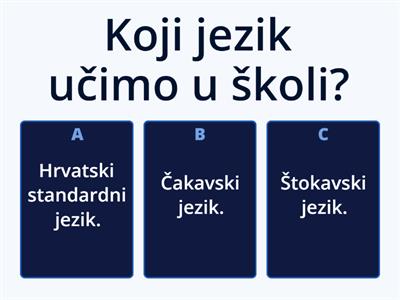 Hrvatski standardni jezik i zavičajni govori