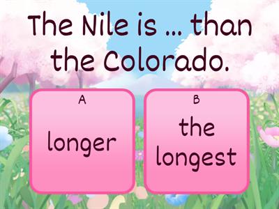 comparative & superlative adjectives quiz