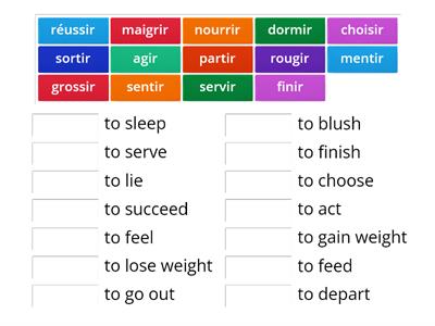 IR verbs - Match up