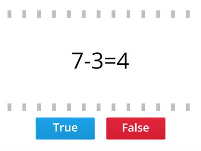 Subtraction True or False?