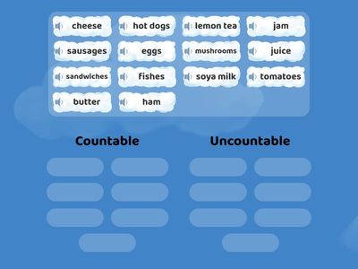 Countable & uncountable food