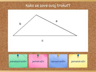 Raznostraničan, jednakokračan i jednakostraničan trokut