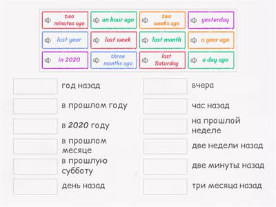 Signal words, Past Simple