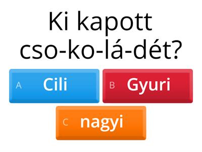 Hány gyereké lett a csokoládé? (Ok. 157.o.)