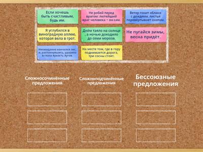 Сортировка сложных предложений