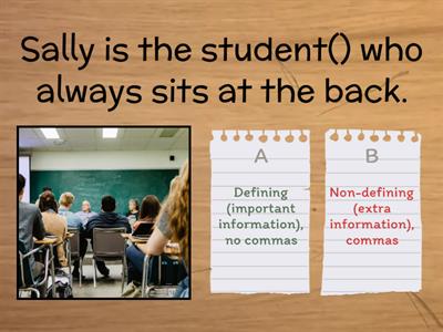 Defining or Non-defining Relative Clauses 