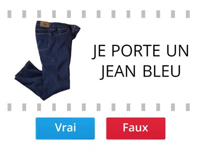 Les vêtements et les couleurs