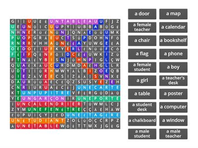 Wordsearch dans la salle de classe