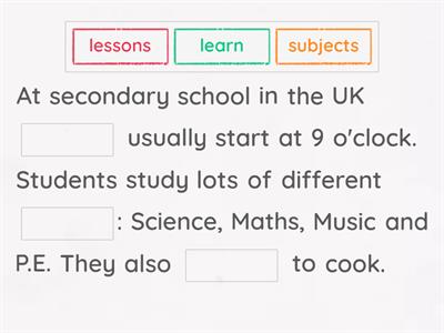 Gg2. Get culture! Secondary schools in the UK.