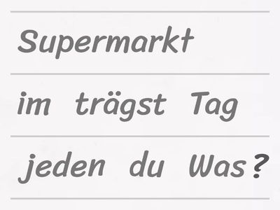 Was trägst du...? Adjektivdeklination Akkusativ 