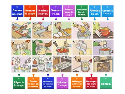 Vocabulaire - Faire la cuisine 1