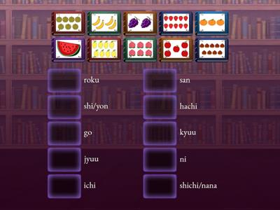 Match Up Japanese Numbers 1-10 (romaji) 