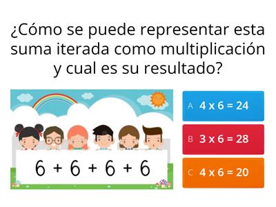  Multiplicación  como suma iterada 