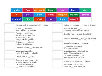 GRAMMAIRE TEST (A2)