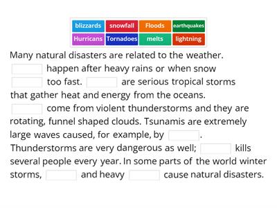 Natural disasters