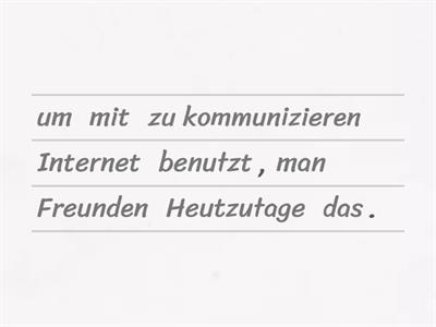 Internetnutzung / um....zu 