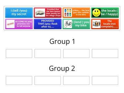 conditional type 1 unless- provided that- as long as -if