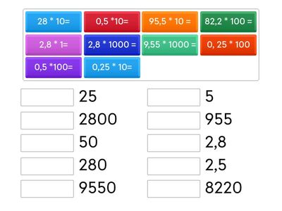 Decimāldaļu reizināšana ar 10, 100,1000