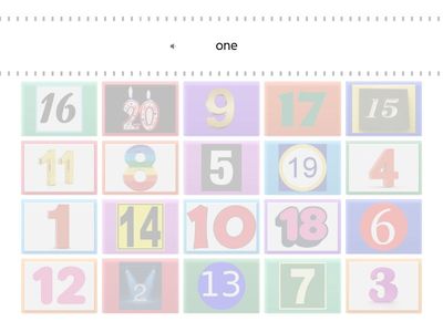 Numbers from 1 to 20