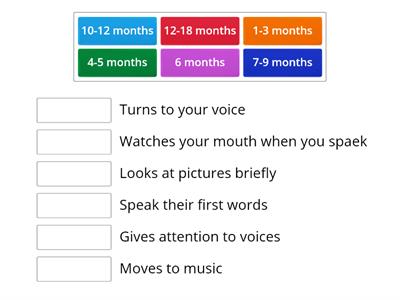 speech and language development Infancy 