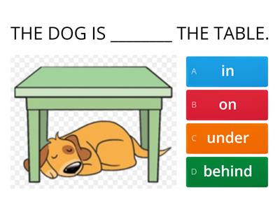 KIDS STARTER - Unit 1 - prepositions of place