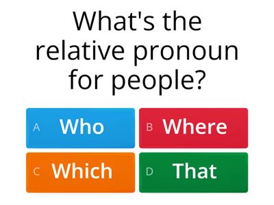 Relative pronouns