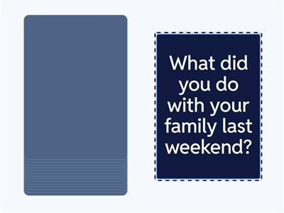 A2. Past Simple: Speaking cards