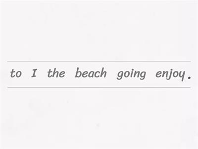 gerunds and infinitives -unjumble 