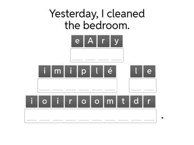 Chores - Preterite Tense Sentences